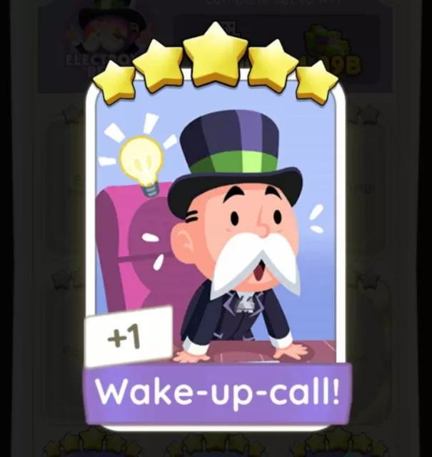 Wake Up Call monopoly go stickers 5 ⭐ Set #22