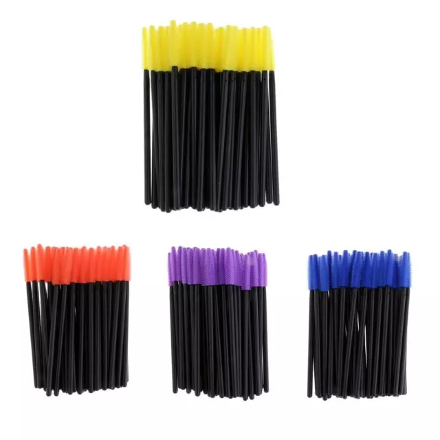 50Pcs Disposable Eyelash Brush Lashes Mascara Wands Applicator Makeup Tool