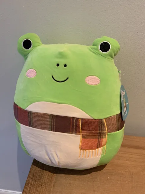 SQUISHMALLOWS WENDY THE Frog With Plaid Scarf 12” Plush BNWT Toy £12.00 -  PicClick UK
