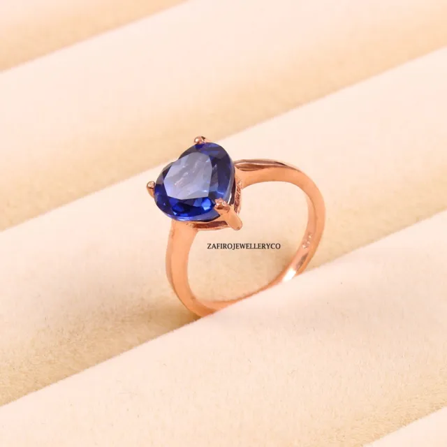 BLUE SAPPHIRE RING 925 Sterling Silver September Birthstone Lab Created  Sapphire $36.22 - PicClick AU