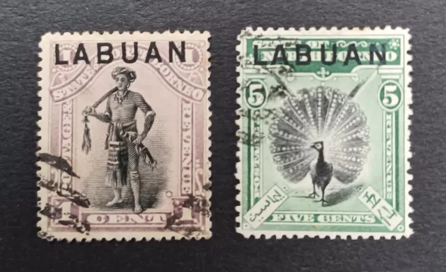 2 North Borneo Stamps With Labuan Overprints - Used