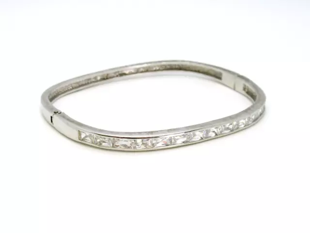 Designer Armreif 925er Silber Zirkonia Sport Bangle silver 90s Modernist Luxury