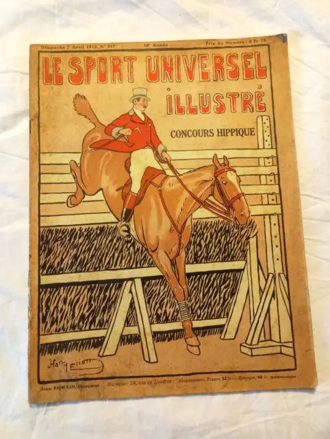 Le Sport Universel Illustre Concour Hippique Harry Eliott 1912
