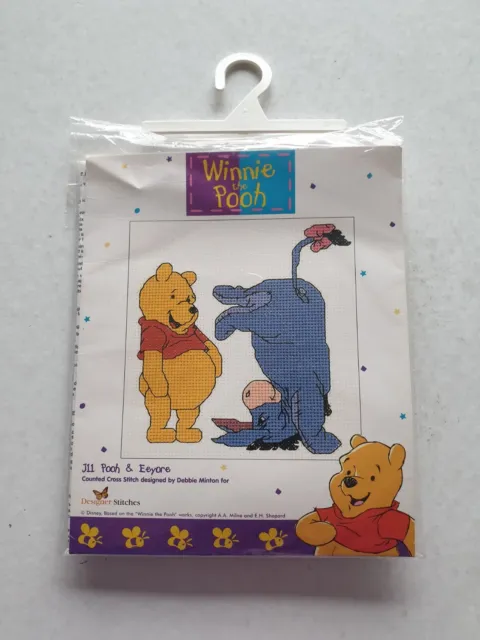 Disney Winnie Pooh & Eeyore J11 Play Time Handstand Cross Stitch Kit 11 X 11