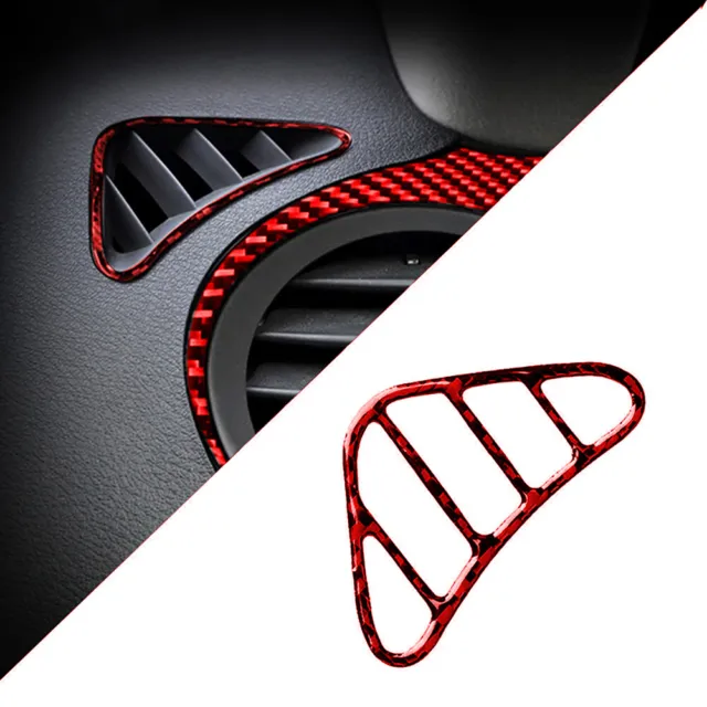 Red Carbon Fiber Side Air Vent Outlet Cover Trim For LEXUS IS250 350 2006-2012