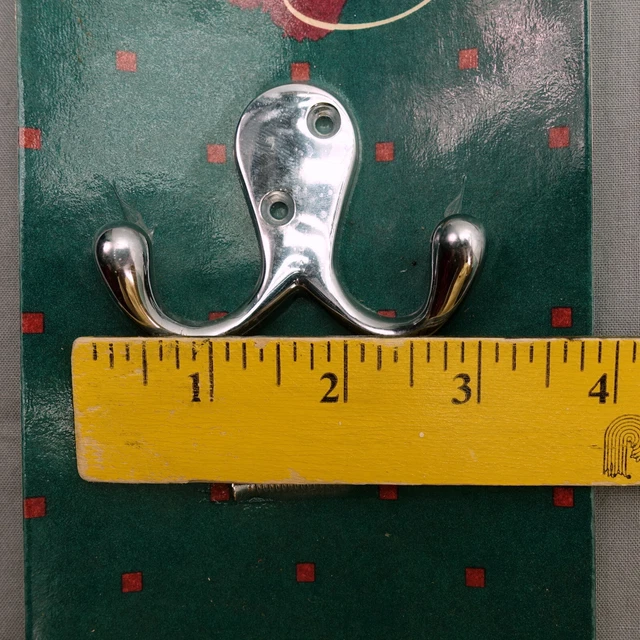 Broadway Collection Brass Coat Hooks Polished Chrome NEW Old Stock 3