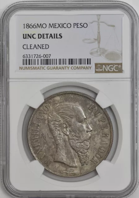 1866MS Mexico Peso Unc Details NGC 946489-2 1866MS Mexico Peso Unc Details NGC 946489-2