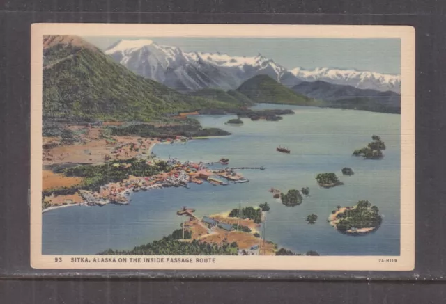 ALASKA, SITKA, INSIDE PASSAGE ROUTE, c1950 ppc., unused.