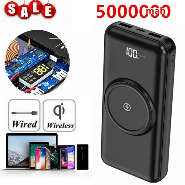 Wireless Power Bank 5000000mAh Portable Charger USB-C External Battery Pack