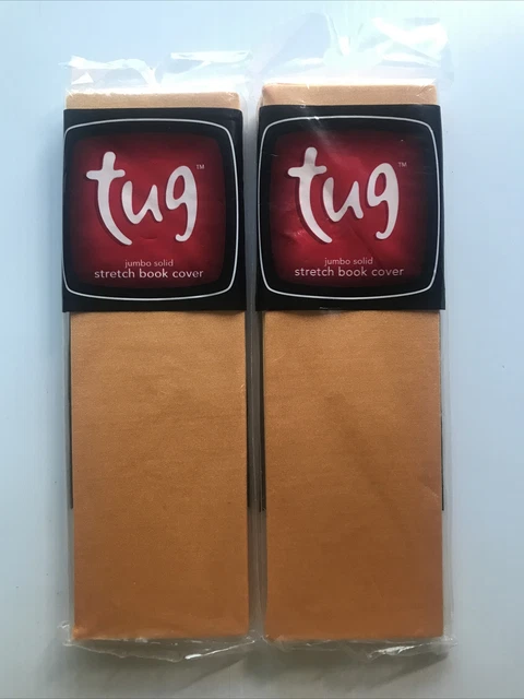 2  TUG Jumbo Solid Stretch Book Cover Standard Size Yellow/gold