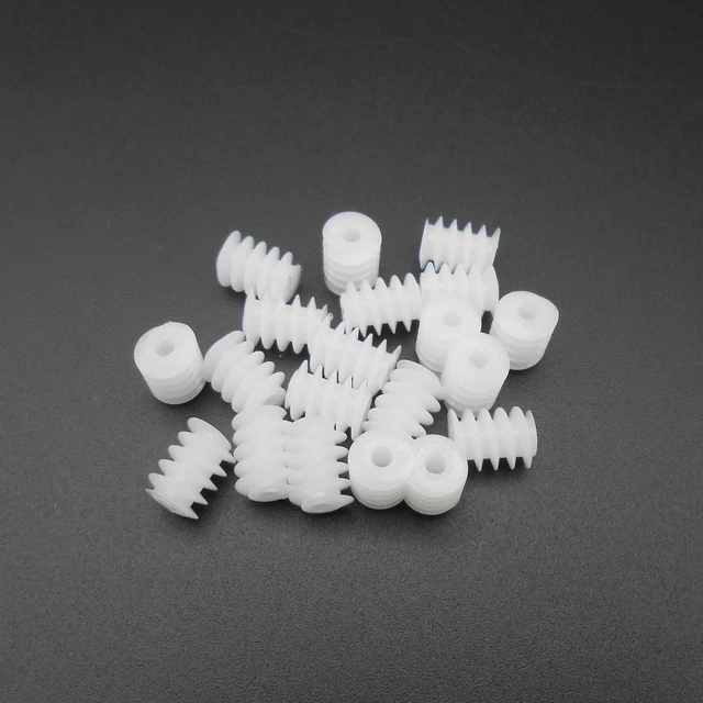 6x8mm Plastic Worm Gear for 2mm Model Electric Motor Shaft Gearbox Grub - Qty 20