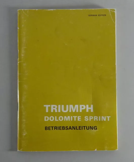 Mode D 'em Ploi / Manuel Triumph Dolomite Sprint 1976 Allemand