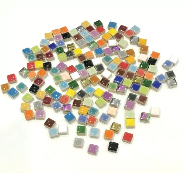 Ceramic Mosaic Tiles Tiny Square Porcelain Crafts Art Pieces Hobbies 200pcs