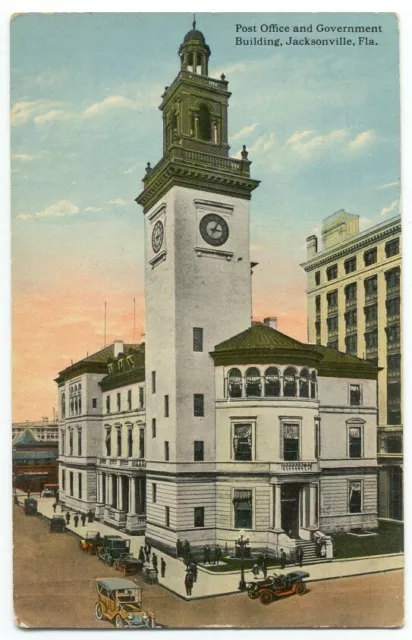 Jacksonville FL Post Office and Government Building Postcard Florida