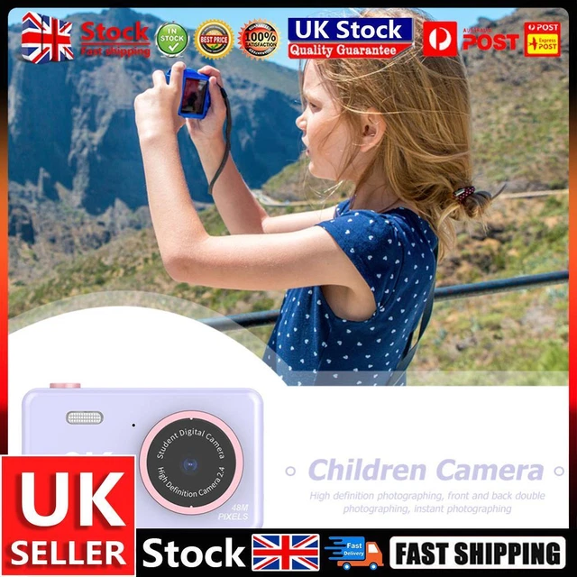 80MP 2.4 inch HD Screen Kids Digital Video Photo Camera with 32GB Card (Purple)
