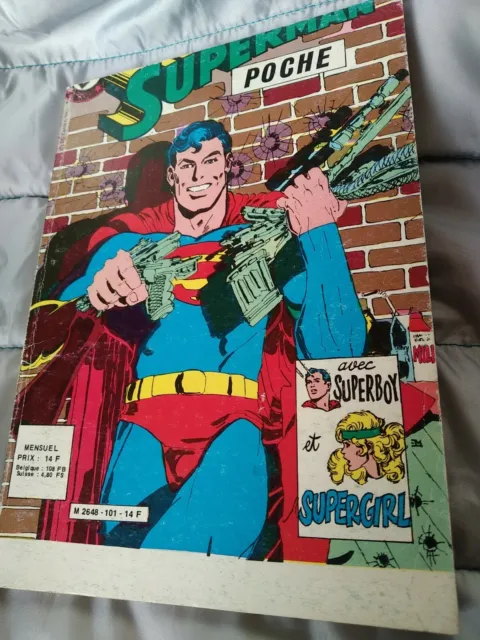 SUPERMAN POCHE N°101 SAGÉDITION 1977  BEL ÉTAT sauf erreur de massicot d'origine