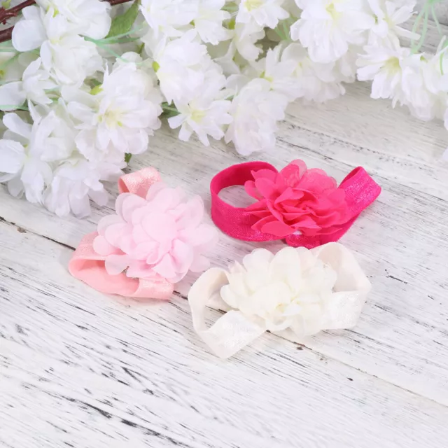 4 Pairs Fleur De Pied Bébé Fille Sandales Pieds Nus Élastique Pour Des