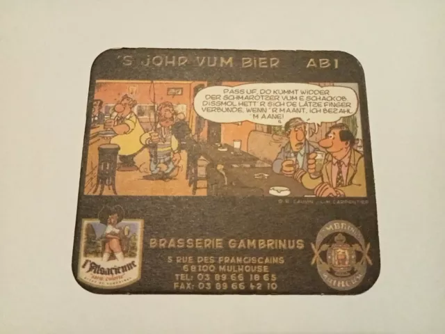 SOUS BOCK : Brasserie GAMBRINUS - 'S JORH VUM BIER AB2 - Mulhouse / 68 ...