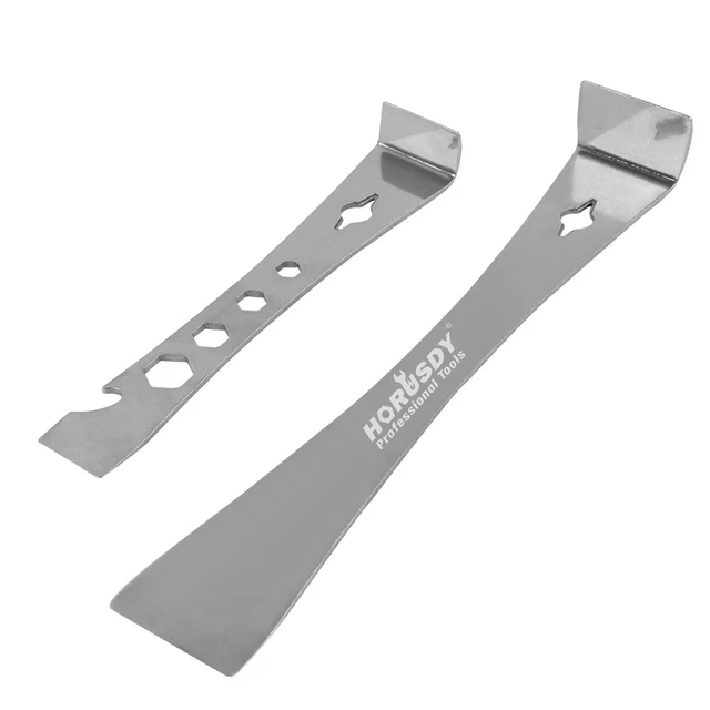 Juego de raspadores de barra de palanca de acero inoxidable de 2 piezas, 6-11/16"" y 9-1/2"" plano...