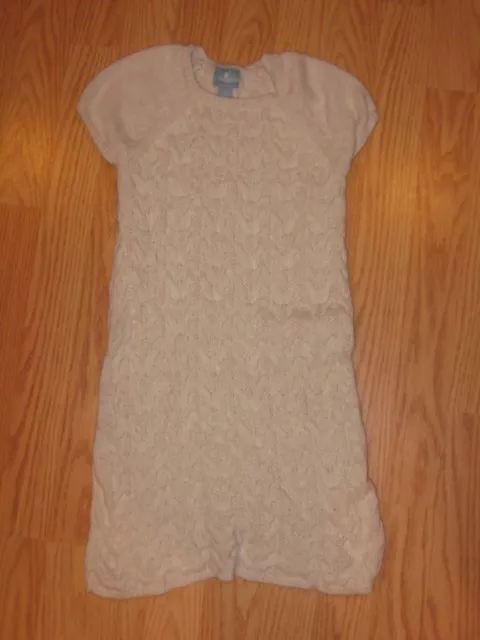 BABY GAP Girls Cream Off White Sweater DRESS Short Sleeve ~ EUC ~ Sz 5 yrs 5yrs