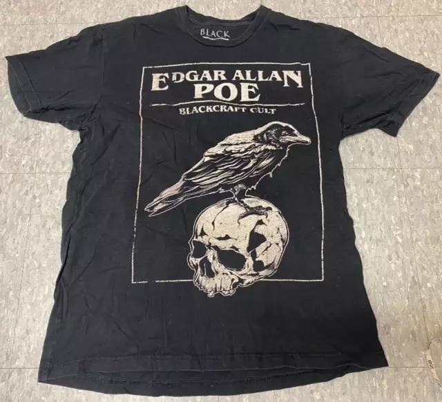 Blackcraft Cult NEVERMORE Edgar Allan Poe T-Shirt Small S II The Raven Shirt Tee