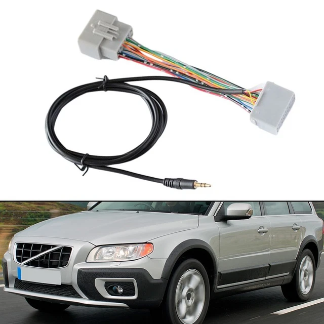 Cavo Cablaggio Universale Auto AUX per Volvo XC70 XC90 S40 S60 S70 S80 Nero/Grig