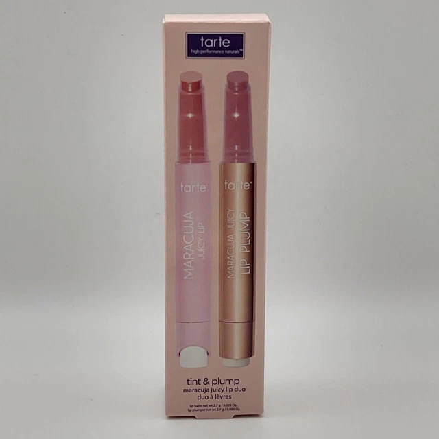 Tarte Maracuja Juicy Lip & Plump Lip Duo Shades Orchid & Cherry Blossom 2.7g ea