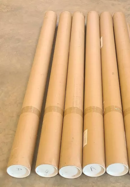 Heavy Duty Cardboard Mailing Tubes, Lot of 5--USED