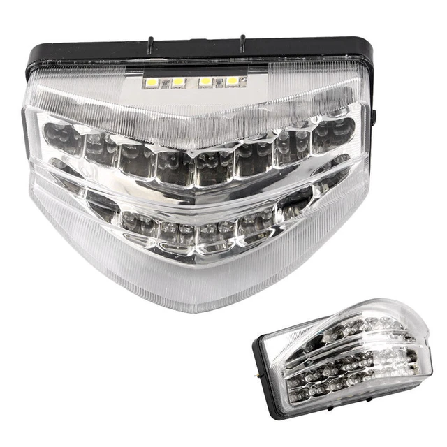 Segnali di svolta freno posteriore luce posteriore LED stop coda adatta Honda CBR600 F4i 01 - 03 bianco
