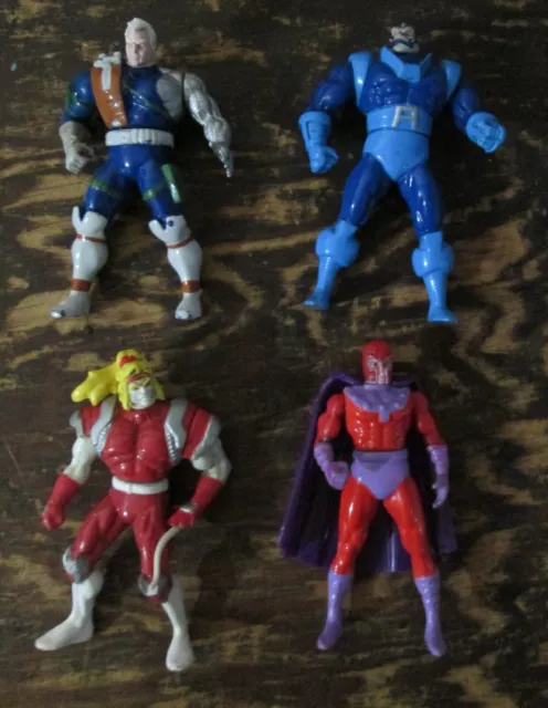 X-Men Steel Mutants Cable Omega Red Magneto Apocalypse Action Figures Die Cast
