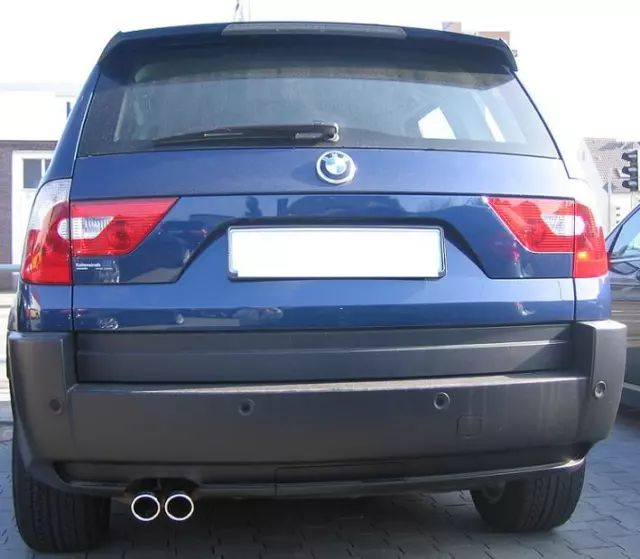 Deflector para BMW X3 E83 2,5 3,0 Tubo de Escape Acero Inox. Doble Deportivo