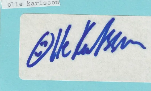 Olle Karlsson - European Tour Golfer Signed Address Label (Laid onto card)