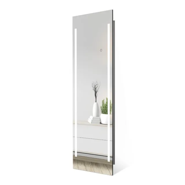 19x59 Full Length Frameless Wall Mounted Lighted Vanity Mirror with Anti fog