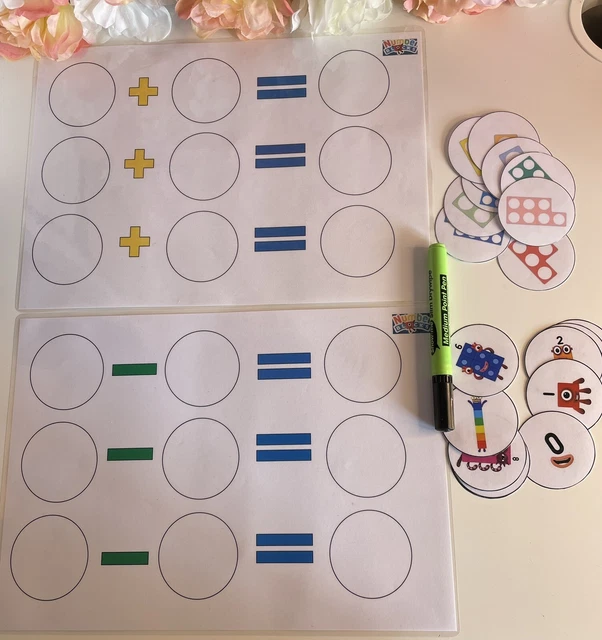 NEW LAMINATED NUMBERBLOCKS & Numicon Addition-subtraction activity Set ...