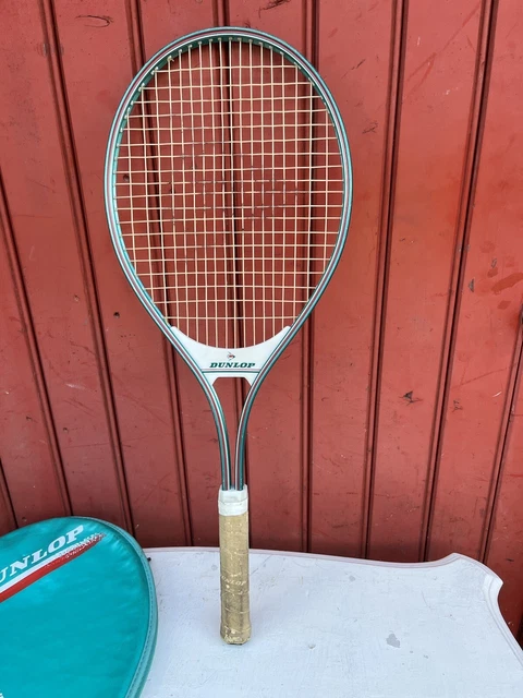 Dunlop - Raquette de tennis junior en bois - Vintage - Très bon état - Collection