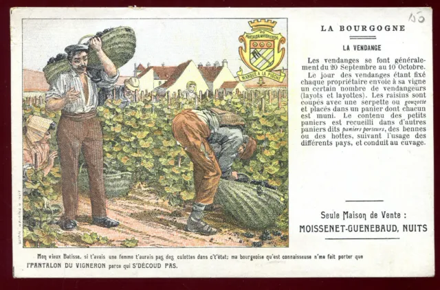 cpa 21 Nuits-Saint-Georges. advertising card of the Ets Moissenet-Guenebaud