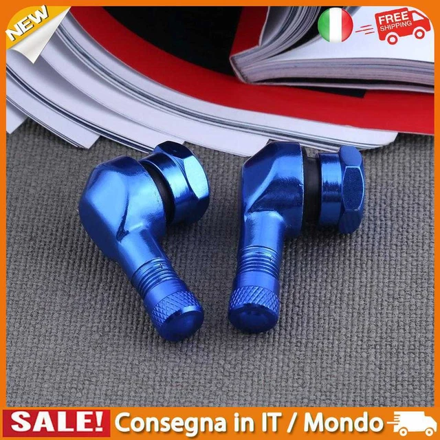 IT 2 pezzi 90 ° CNC alluminio moto 11,3 mm cerchione steli valvola pneumatici(bl
