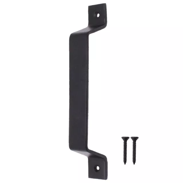 Heavy Barn Door Pull Handle Duty Black Carbon Steel Sliding Garage Gate Shed