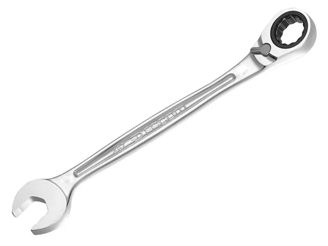 Facom 10mm Anti Slip Combination Ratcheting Spanner Angled Head 467B.10