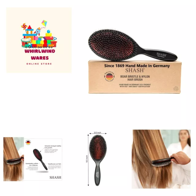 Since 1869 Hand Made In Germany - Nylon Boar Bristle Brush Suitable For Norma...