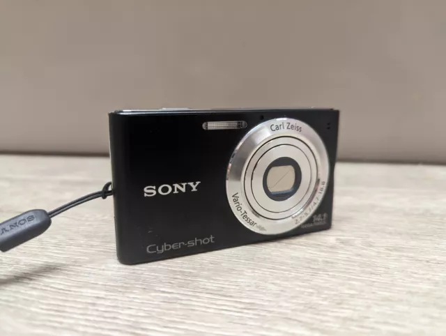 Sony Cyber-shot DSC-W320 14.1MP Digital Camera - Black Fully Working And Charger