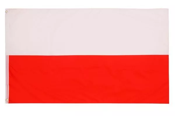 Drapeau Pologne avec ourlet 
