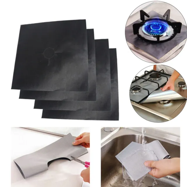 5 PCS Gas Hob Protector Stove Burner Liners Cooker Cover Protection Pad