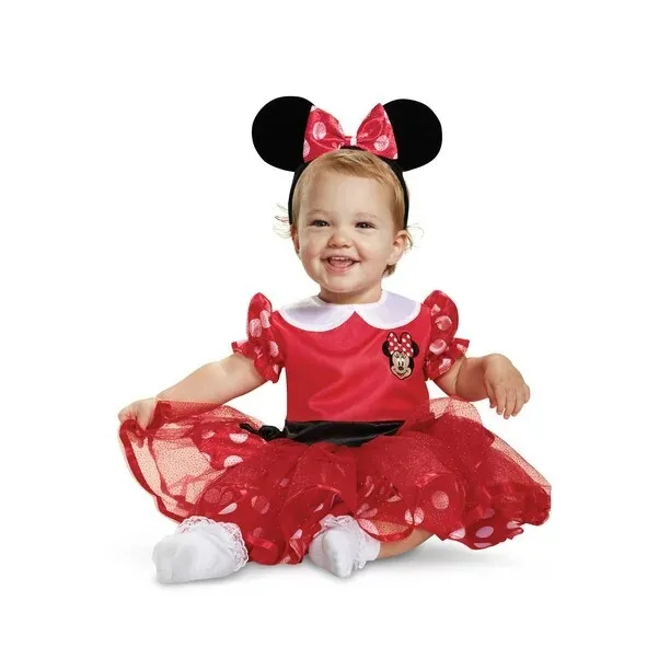 Red Minnie Mouse Infant Halloween Costume 6-12 MONTHS