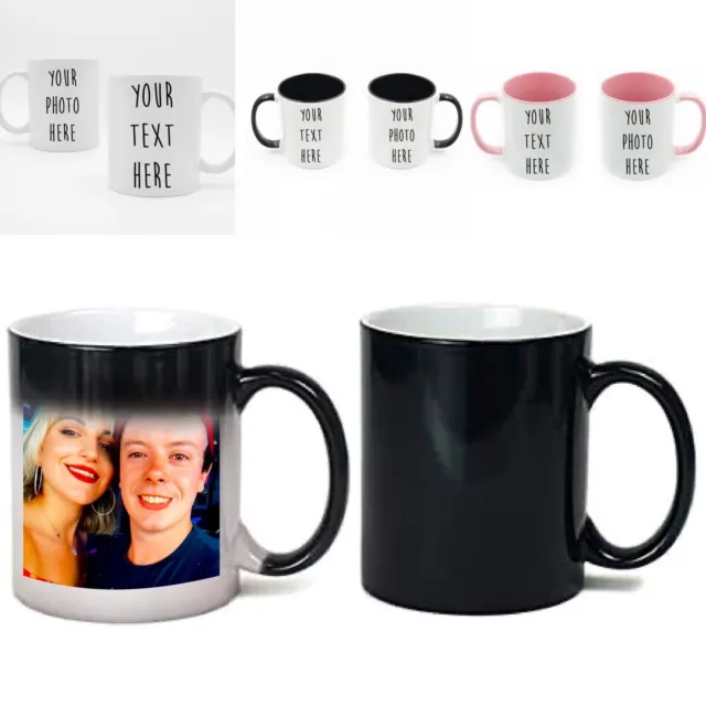 Personalised Photo Mug with Custom Text & Photo Great Christmas or Birthday Gift