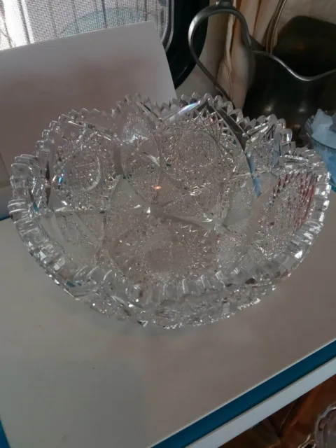 American Brilliant Period Cut Glass Bowl