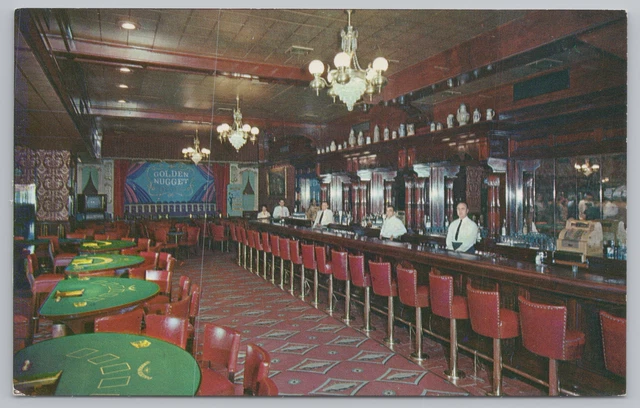 Las Vegas Nevada~Golden Nugget Gambling Hall~Black Jack~Vintage Postcard