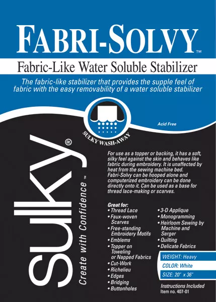 Sulky Fabri-Solvy löslicher Stabilisator - 20""x36"" 407-01