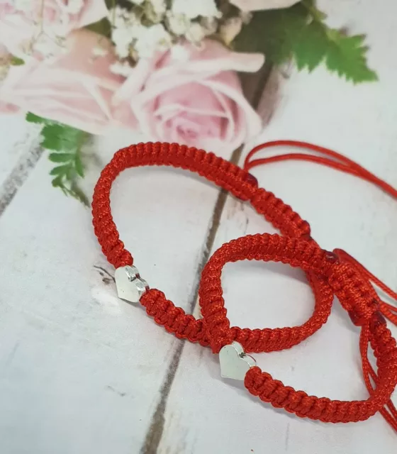 Handmade Bracelet Red Nylon Cord Friendship,Baby Red Nylon Cord Family Bracelet