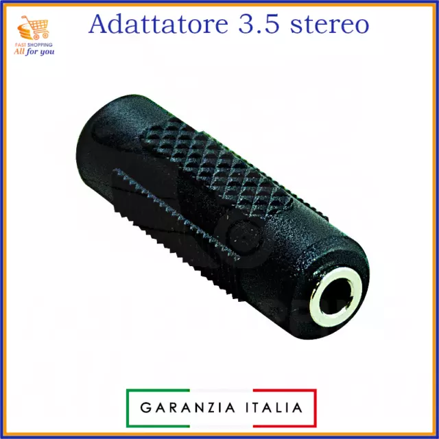 Adattatore jack 3.5 femmina femmina per audio stereo doppio presa x accoppiatore